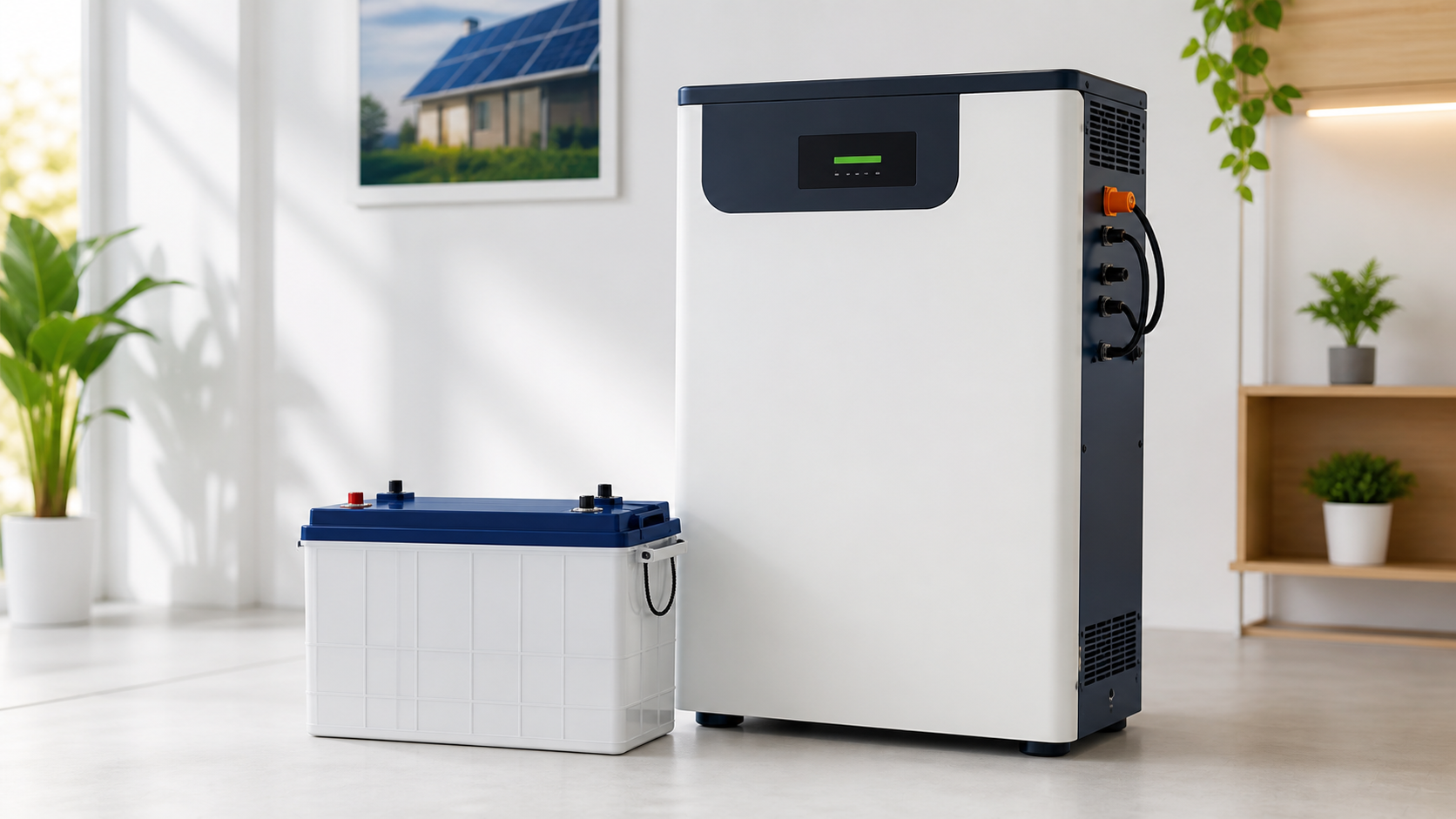 Premium solar battery backup system for homes and shops